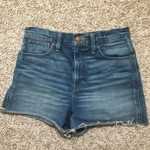 Madewell Jean Short, high waist and raw hem